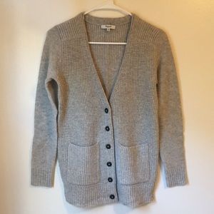 Madewell university cardigan sweater (Grey/XS)
